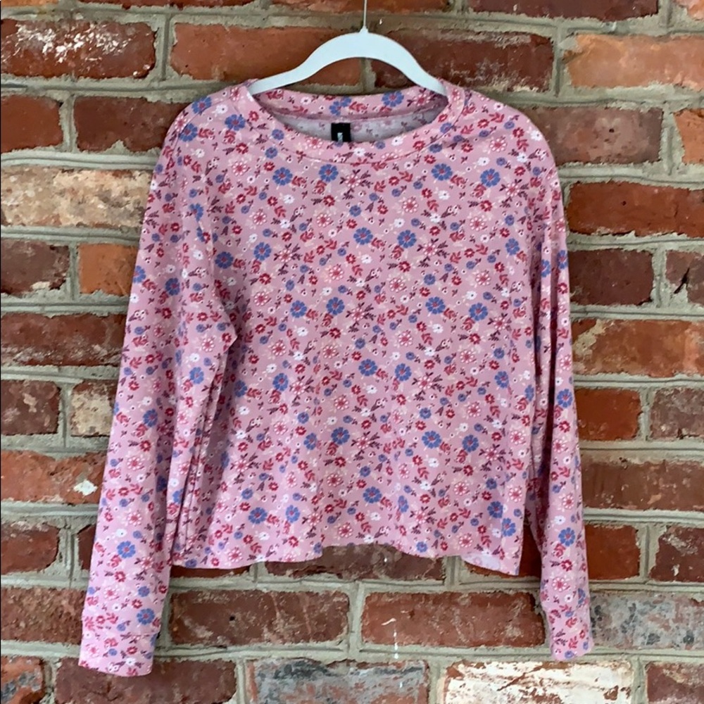 NWT-Agnes & Dora Long Sleeve Cropped Top cottagecore print